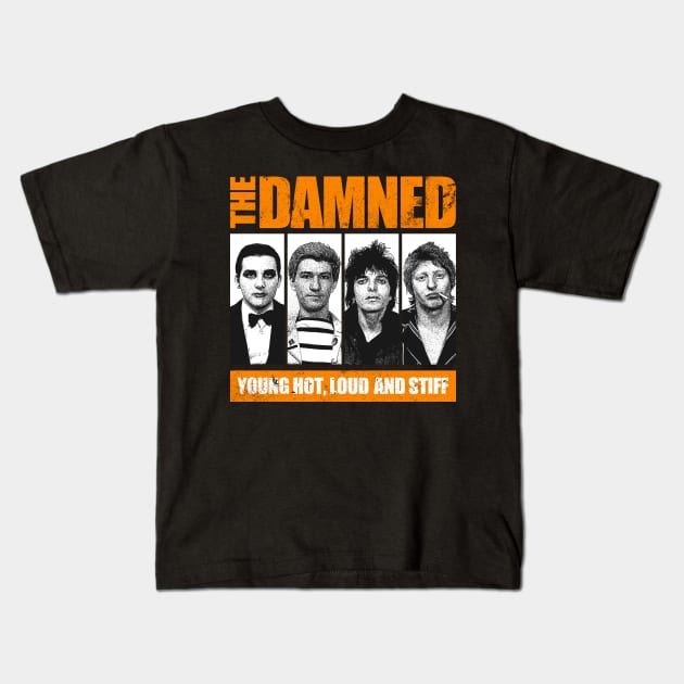 The Damned - 70s Punk Fanmade Kids T-Shirt by fuzzdevil